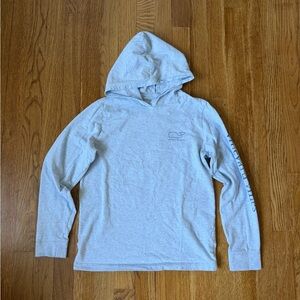 Vineyard Vines Boys Light Blue Hooded Long-Sleeve Pullover Tee, Size M (12-14)